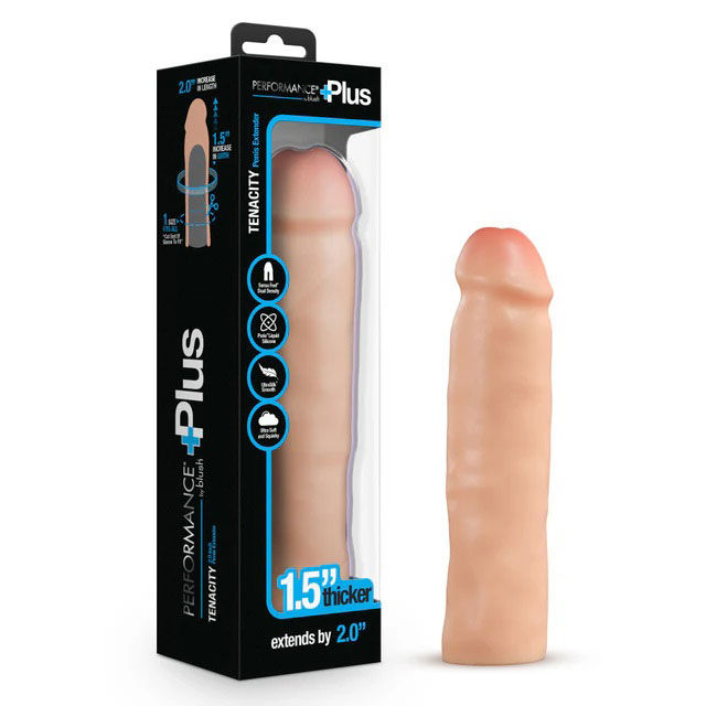 Performance Plus Silicone Penis Extender 2 Inch Beige Sleeve SLEEVES