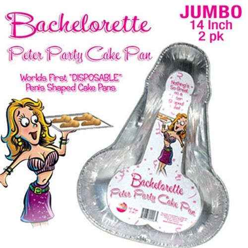 Peter Party Cake Pan 2 Pack Medium Penis Shaped Cookware Bachelor & Bachelorette Items