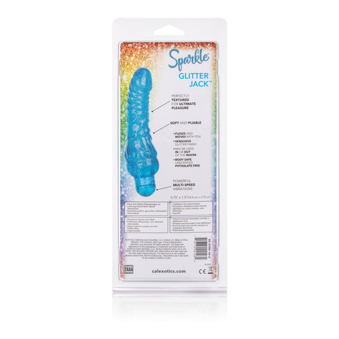Sparkle Glitter Jack Blue Textured Vibrator with Multi-Speed Blue Vibrators