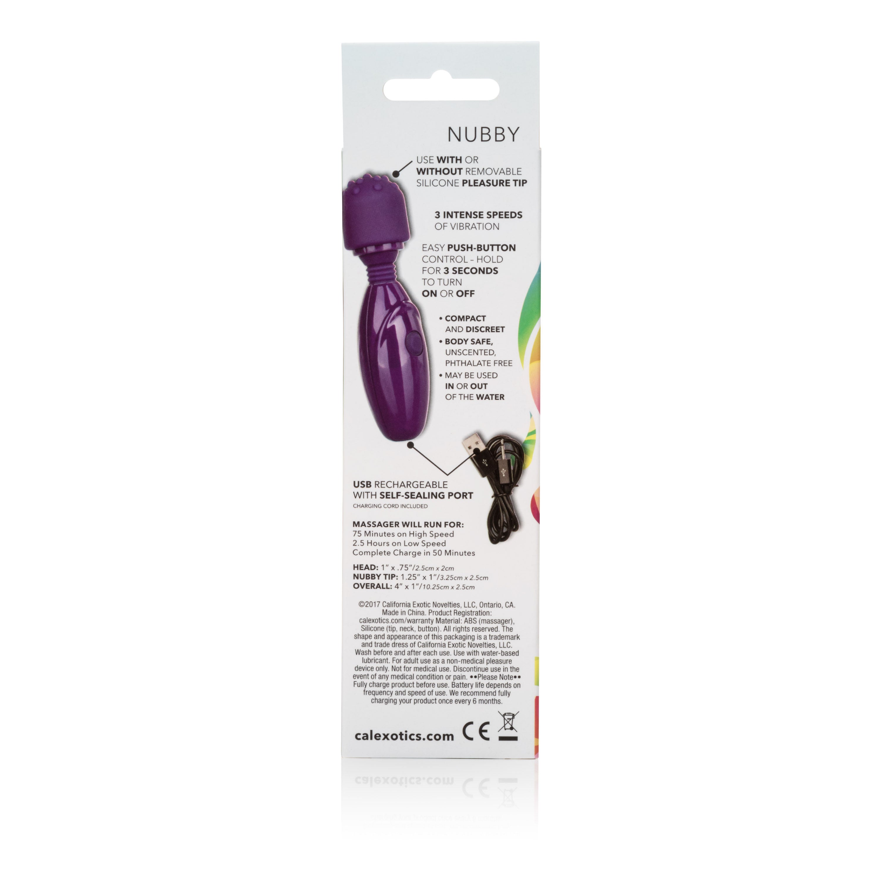 Tiny Teasers Nubby Compact Adult Toy for Beginner Sensual Fun Purple STIMULATORS