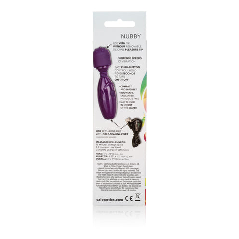 Tiny Teasers Nubby Compact Adult Toy for Beginner Sensual Fun Purple STIMULATORS