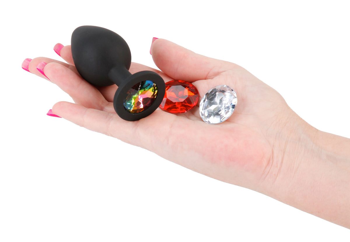 Glams Xchange Medium 3.15 Inch Butt Plug with Interchangeable Gems > Anal Range > Jewel Butt Plugs