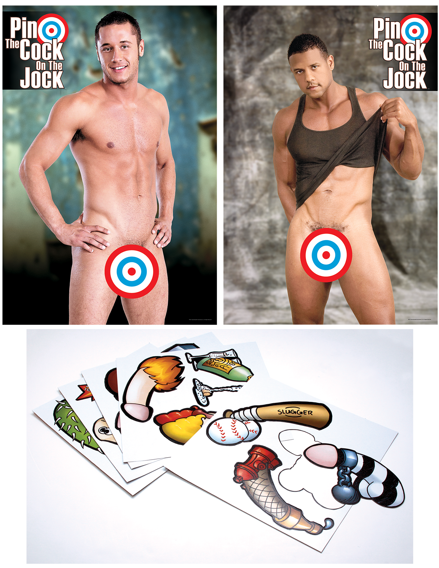 Pin The Cock On The Jock Game 24x36 Inch Party Game Secondary image