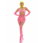 Pink Mesh Bling Ring Set with Pasties and Triangle Bikini Top > Clothes > Bodies and Playsuits
