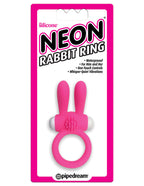 Pink Neon Rabbit Vibrating Cock Ring > Cock Ring > Vibrating