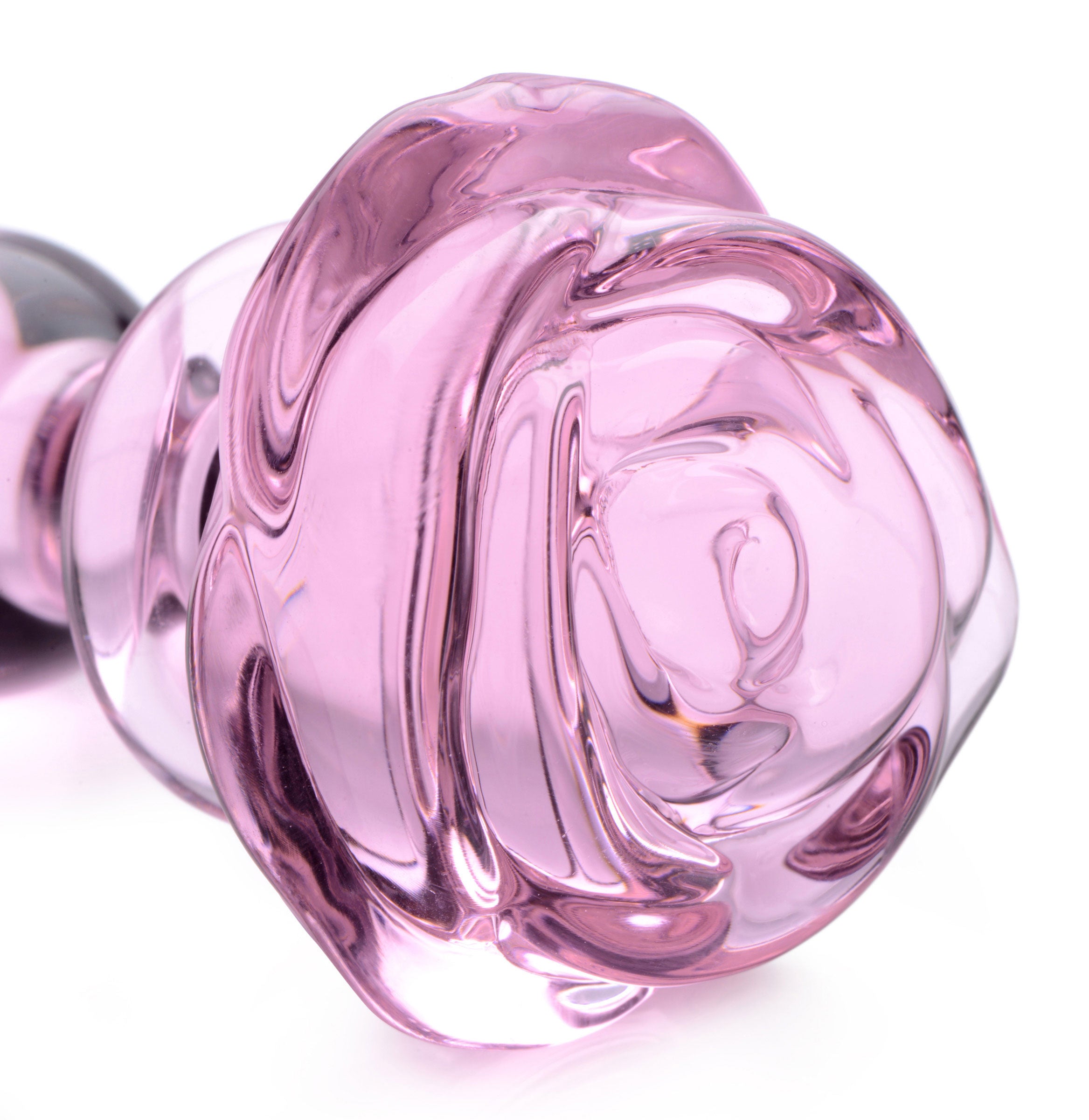 Pink Rose Glass Anal Plug Small – Shatter-Resistant Glass Plug Butt Plugs