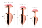 Pink Rose Gold Small Anal Plug with Delicate Flower Design > Anal Range > Jewel Butt Plugs