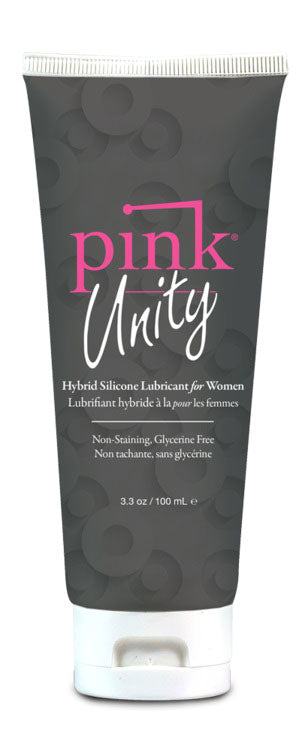 Pink Unity Hybrid Silicone Lubitant Tube 3.3 Oz Personal Use Hybrid Lube