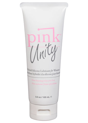 Pink Unity Hybrid Silicone Lubitant Tube 3.3 Oz Personal Use Hybrid Lube