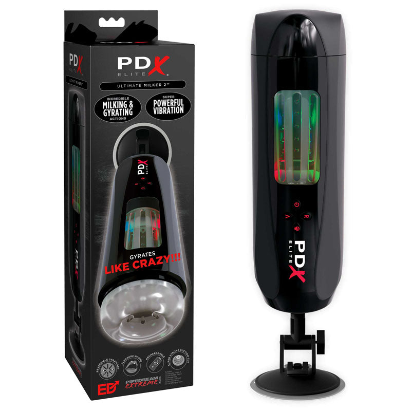 Pipedream Extreme Toys Elite Ultimate Milker 2 Rechargeable Vibrating Masturbator > Sex Toys For Men > Masturbators Premium
