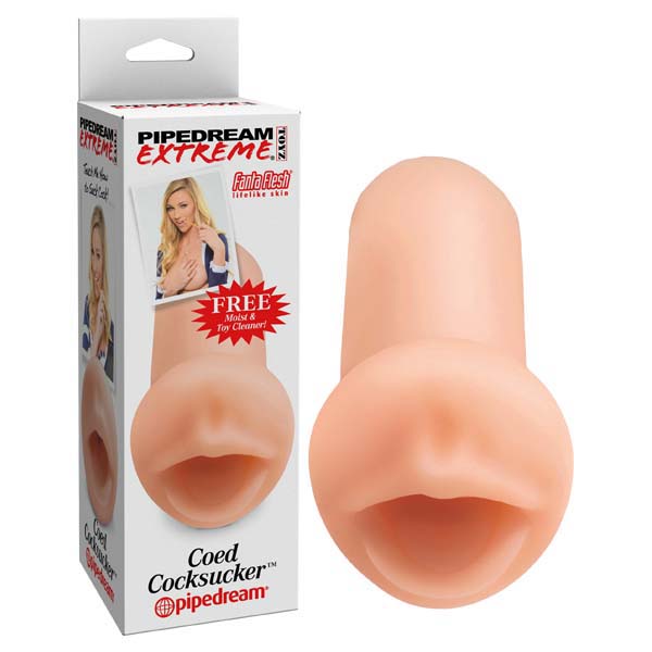 Pipedream Extreme Toyz Coed Cocksucker - Flesh - Flesh Mouth Stroker Strokers - Manual