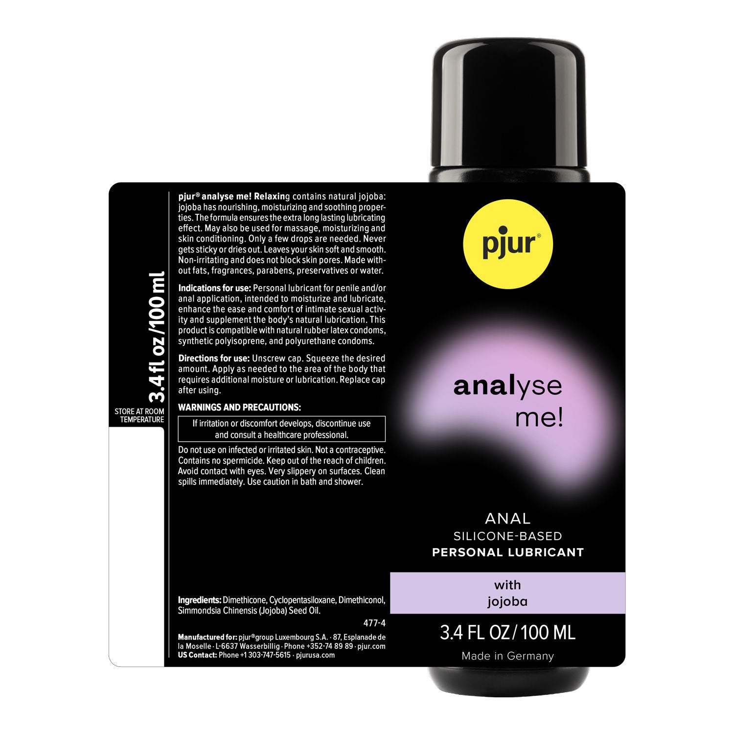 Pjur Anal Glide Silicone Lubricant with Jojoba Extract 100ml Silicone Lubricant
