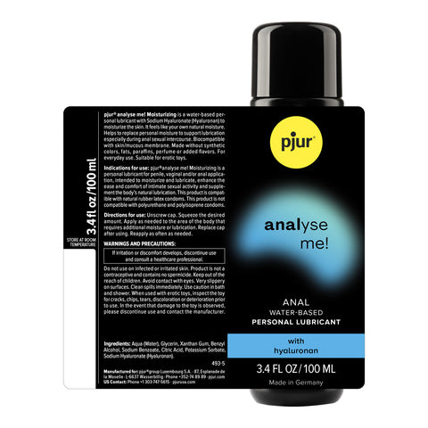 Pjur Analyse Me Water-Based Anal Glide Lubricant 100ml Anal Lubricant