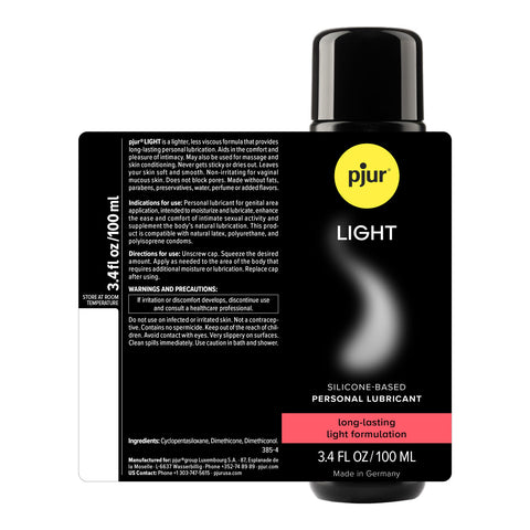 Pjur Light Silicone Personal Lubricant 100ml for Intimacy Silicone Lubricant