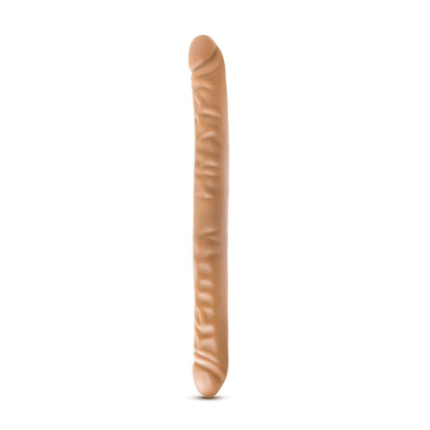 Dr. Skin 18 Inch Mocha Double Dildo Large Double Penetrator Double Dongs