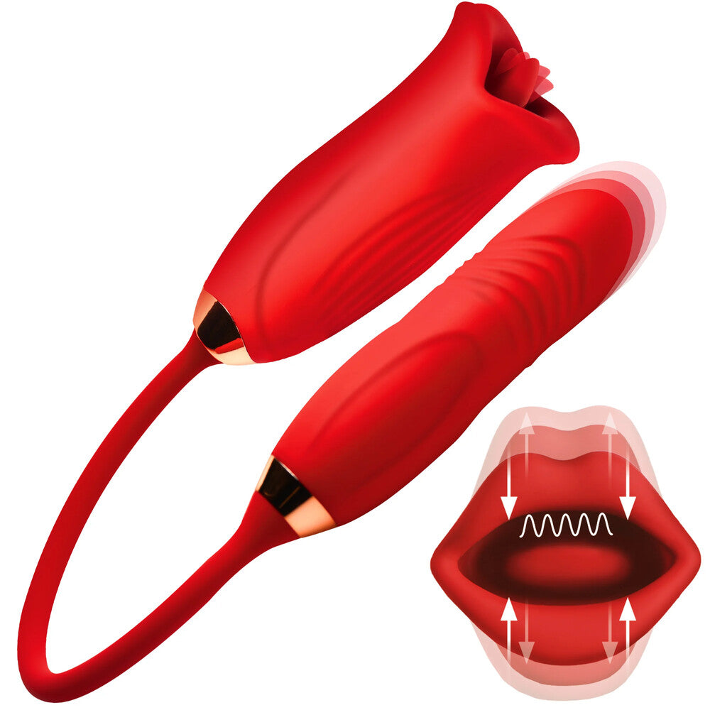 Play Hard Magic Kiss (Lipstick Shape) – Clitoral Stimulator and Thrusting Vibrator Secondary image