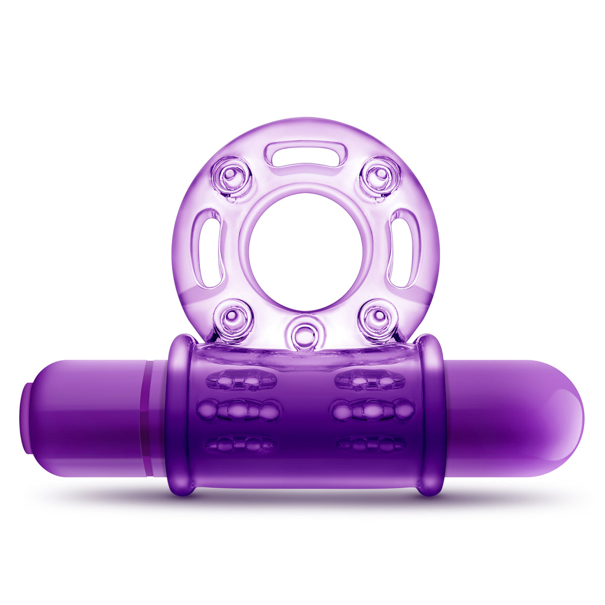 Play With Me Couples Play Vibrating Cock Ring in Purple > Sex Toys > Couples Toys
