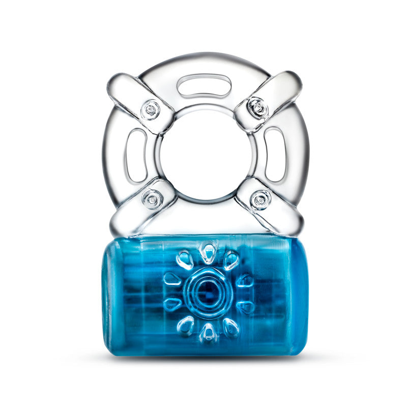 Play With Me Pleaser Cock Ring Blue > Cock Ring > Vibrating