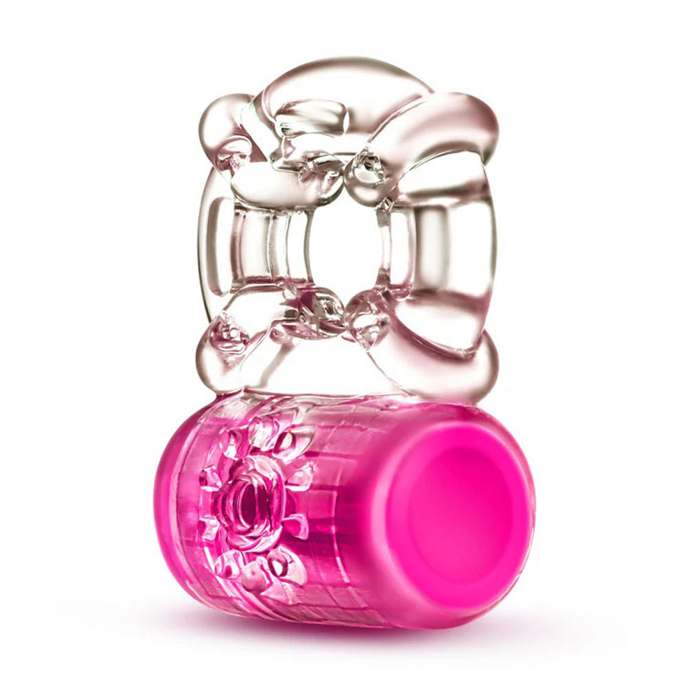 Play With Me Pleaser Rechargeable Vibrating C-Ring Pink Cock Rings Vibrating