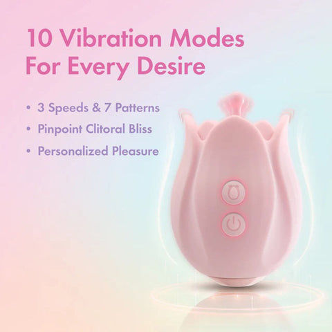 Play With Me Romantic Rose Pink Wireless Clitoral Vibrator Rose Stimulators