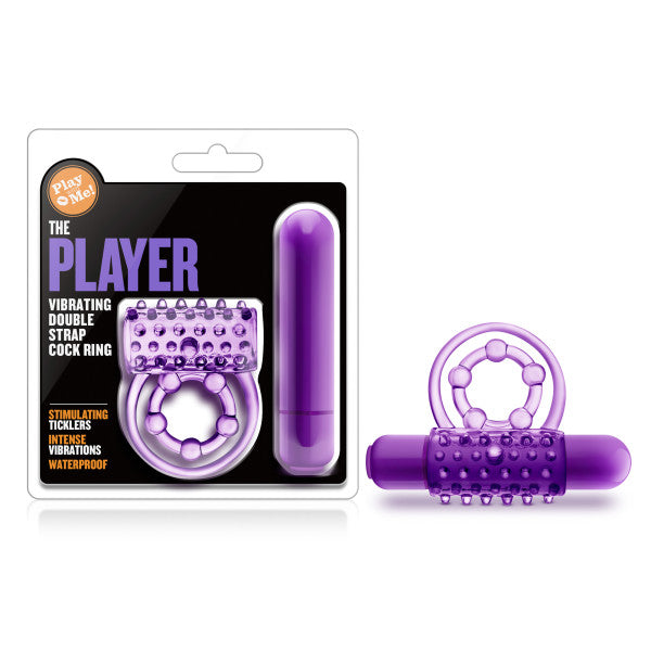 Play With Me The Player Vibrating Double Strap Cock Ring in Purple > Cock Ring > Vibrating