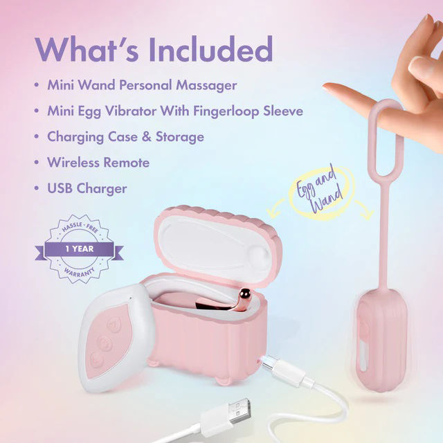 Play With Me Wanderlust Pink Vibrator With Charging Case Finger Stimulator
