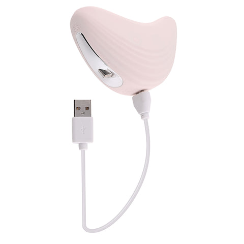 Playboy Pleasure Palm Vibrator In Soft Light Pink Silicone Vibrators