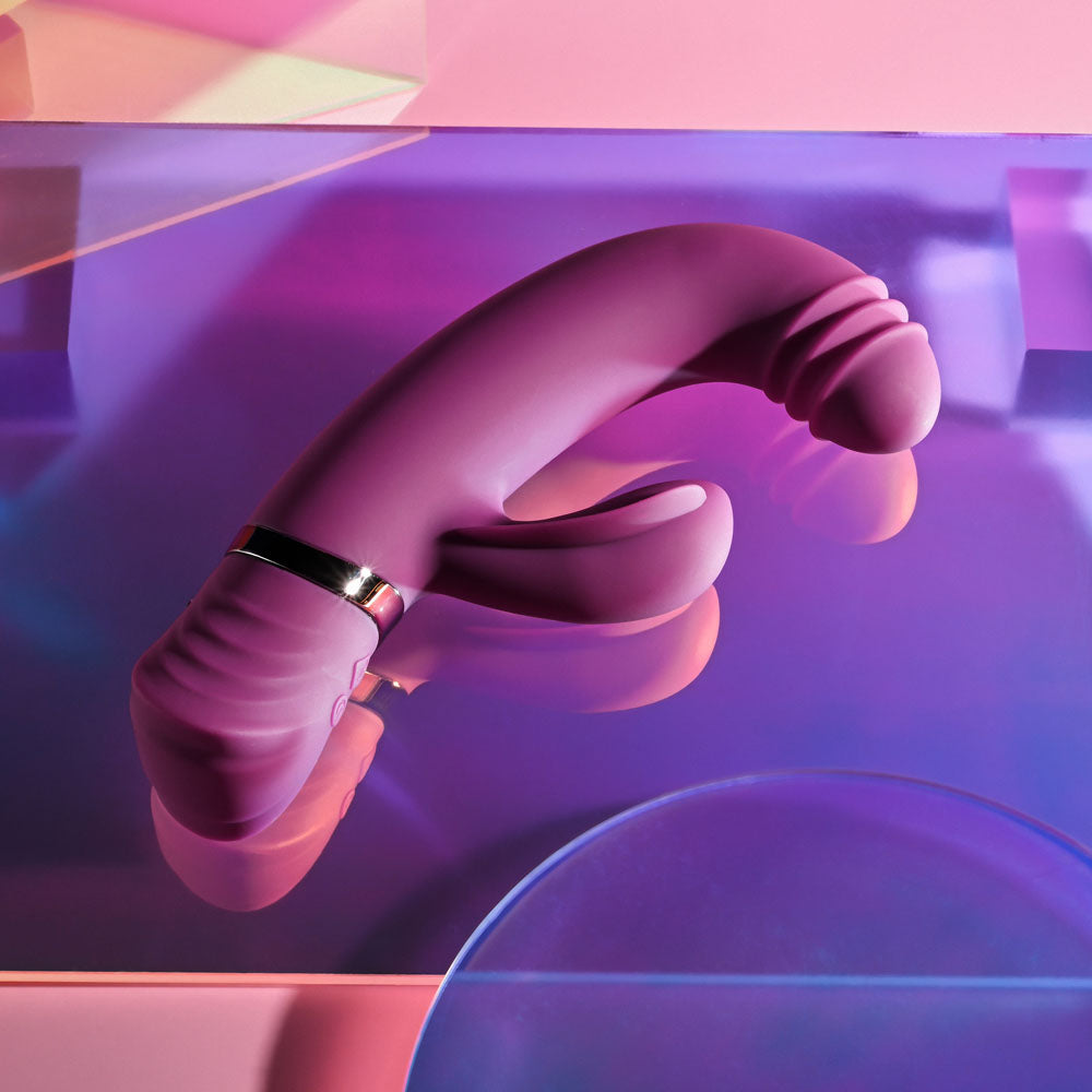 Playboy Pleasure TAP THAT 16.5cm G-Spot Vibrator with Tapping Action > Vibrators > Ladies > Rabbit Multi