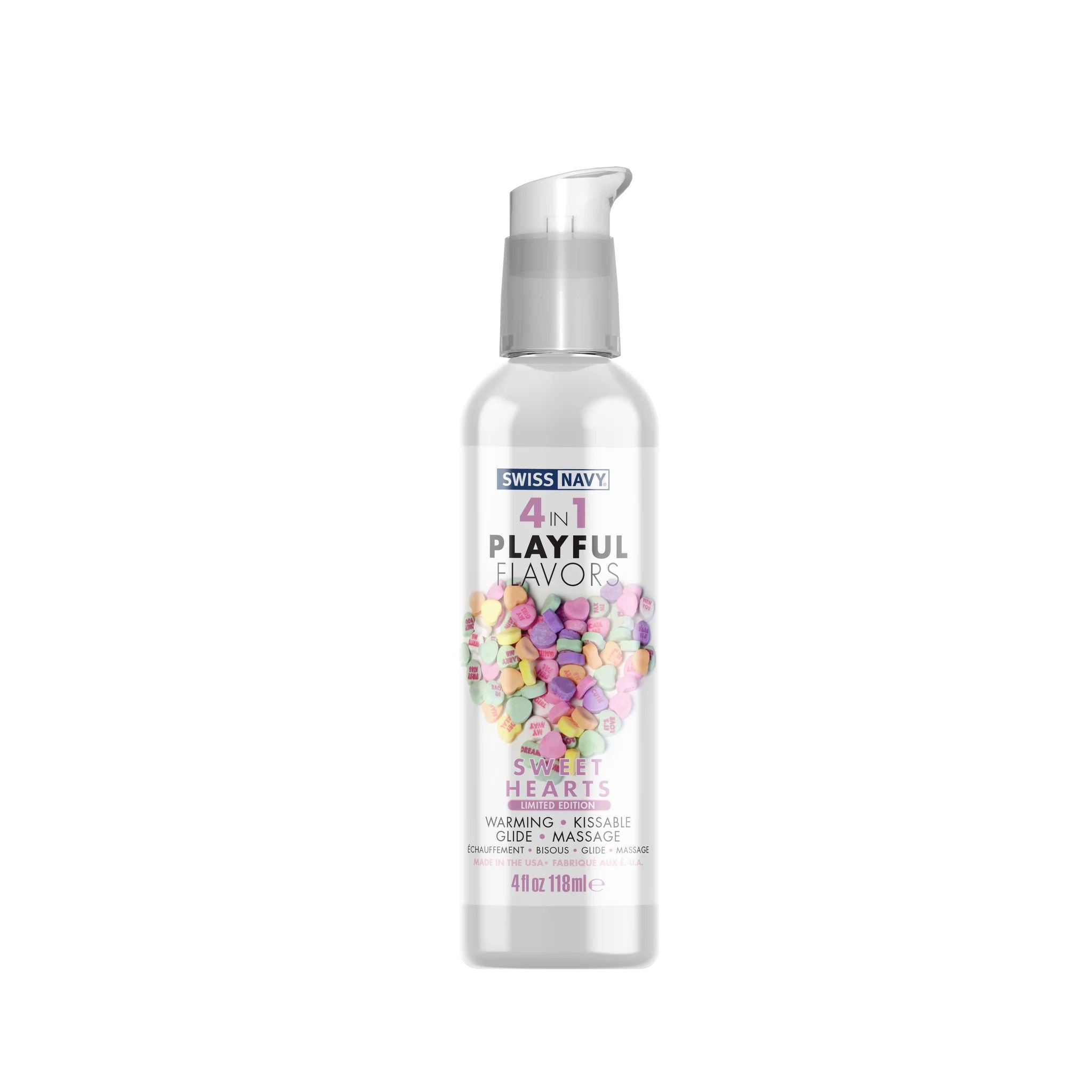 Playful Flavors Sweethearts Limited Edition 4 Oz Personal Lubricant Flavoured Lube
