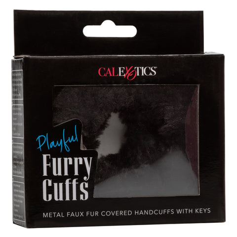 Playful Furry Cuffs (Black) – Adjustable Faux Fur Handcuffs > Bondage Gear > Handcuffs