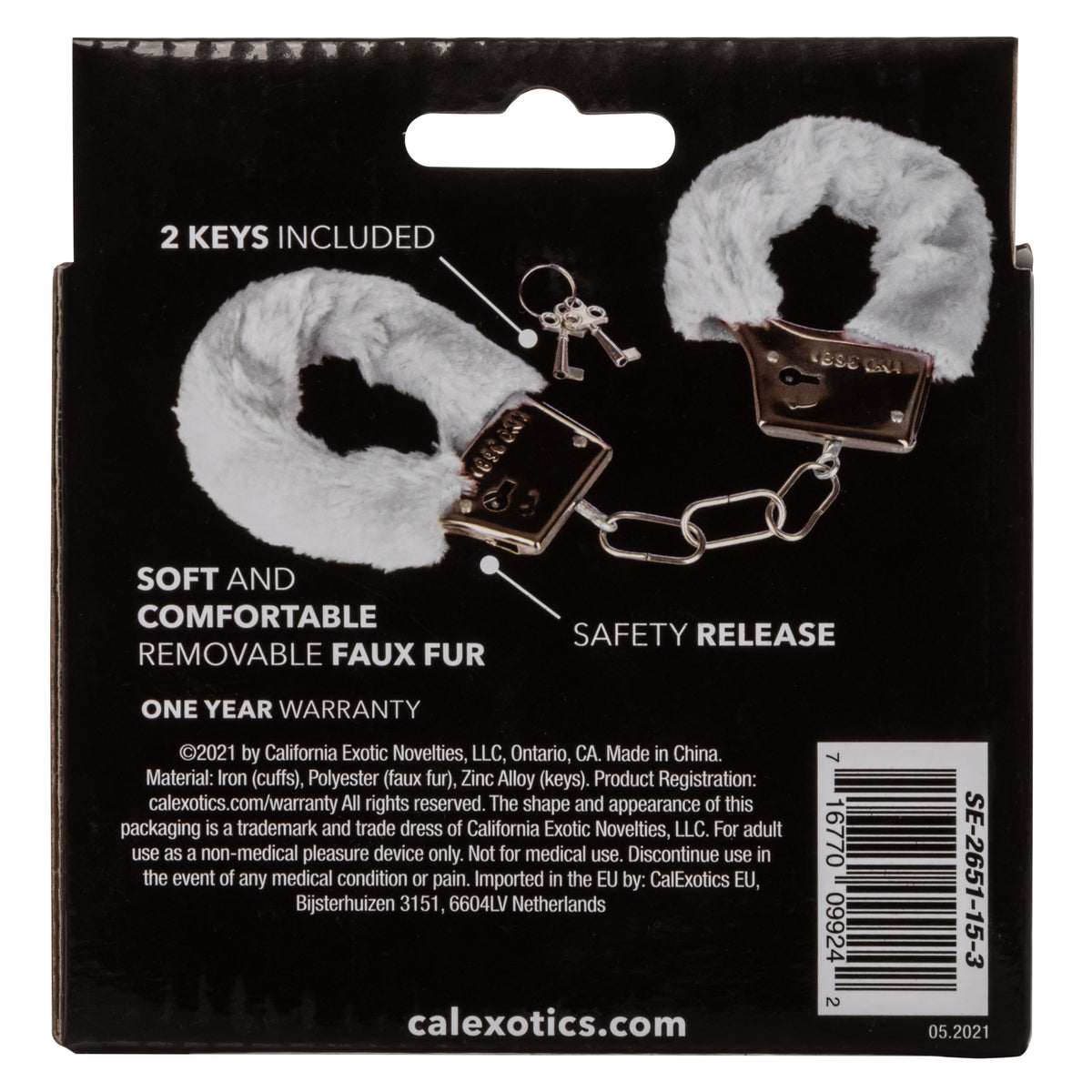 Playful Furry Cuffs White – Soft Plush Material Bondage Handcuffs > Bondage Gear > Handcuffs