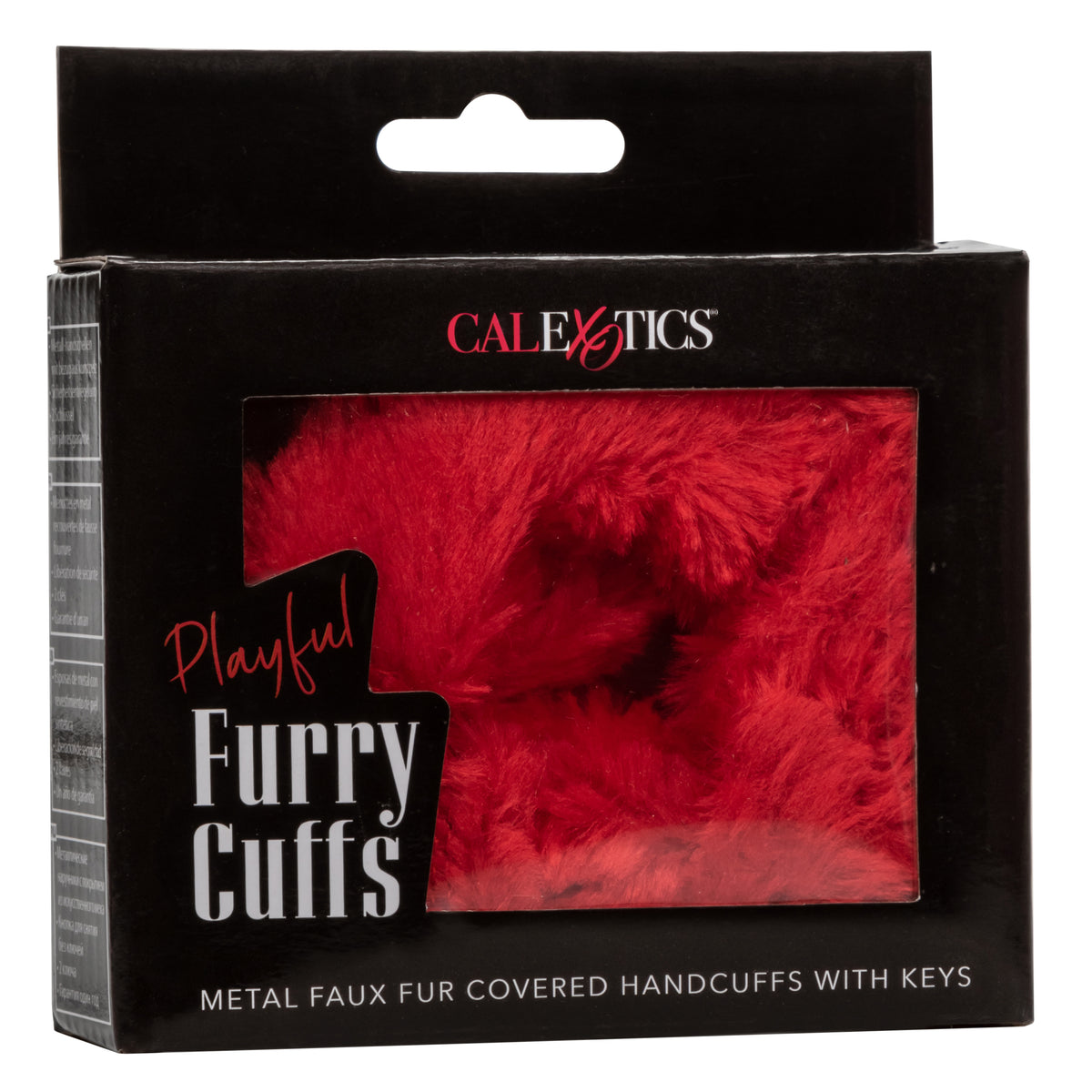 Playful Red Faux Fur Adjustable Metal Handcuffs with Keys > Bondage Gear > Handcuffs