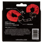 Playful Red Faux Fur Adjustable Metal Handcuffs with Keys > Bondage Gear > Handcuffs