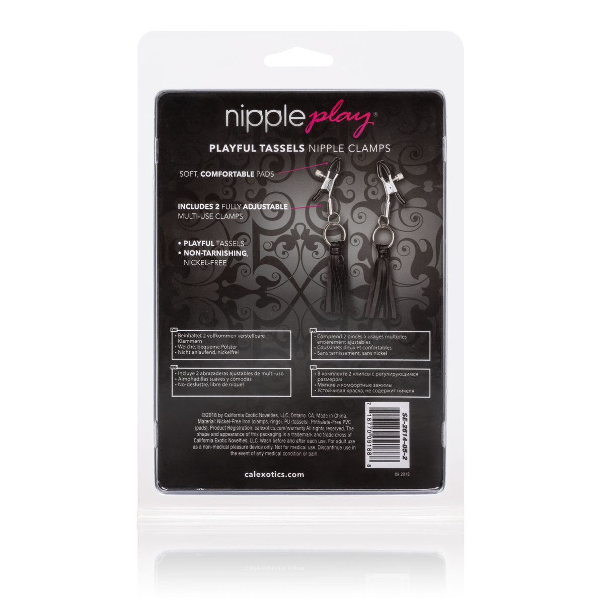 CalExotics Playful Tassels Nipple Clamps – Sensory Adult Intimacy Accessory > Sex Toys > Nipple Clips