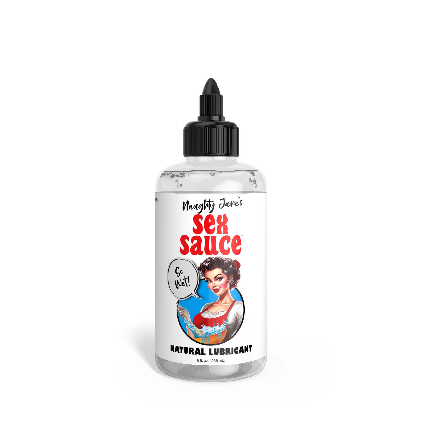 Naughty Jane’s Natural Water-Based Lubricant 8oz Bottle > Lube > Water Based Main image