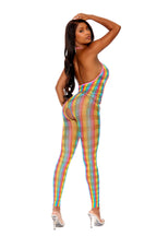 Elegant Moments Deep V Multicolor Crochet Bodystocking One Size Multi One Size > Clothes > Bodies and Playsuits