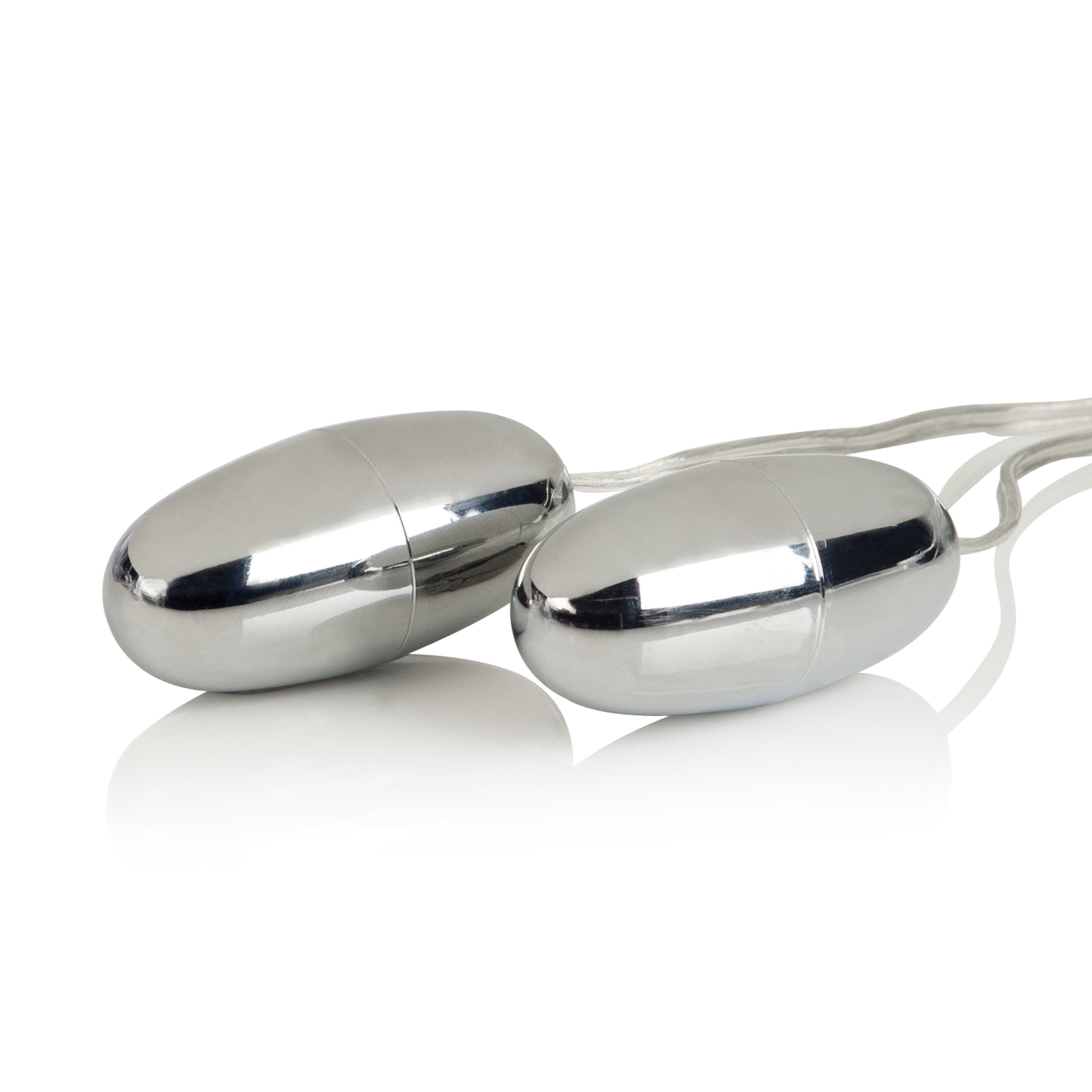 Pocket-Sized Multi-Speed Vibrating Double Silver Bullets Toy BULLETS & EGGS