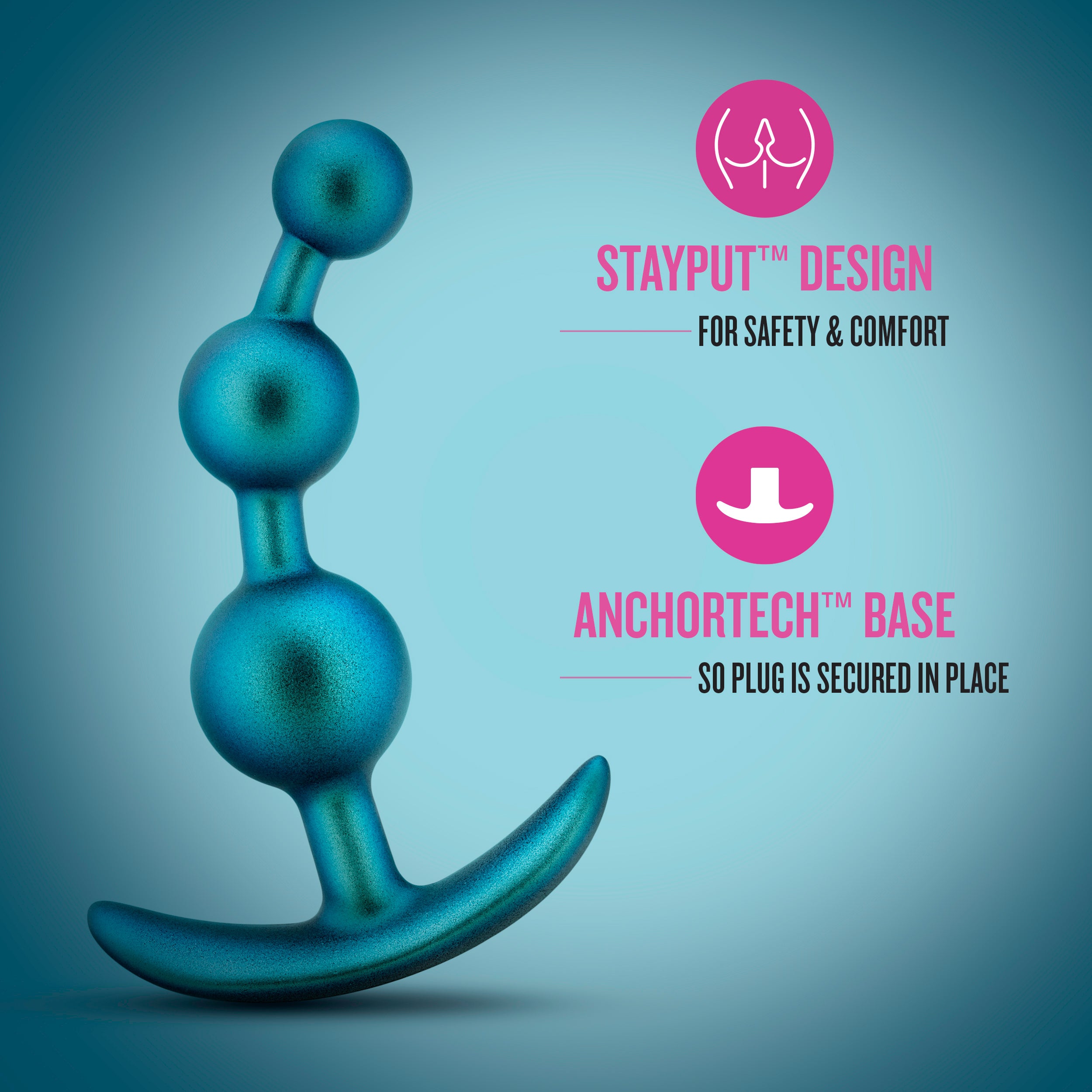 Anal Adventures Matrix Gamma Teal Anal Plug for Intense Pleasure > Anal Range > Anal Beads
