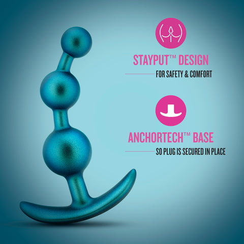 Anal Adventures Matrix Gamma Teal Anal Plug for Intense Pleasure > Anal Range > Anal Beads