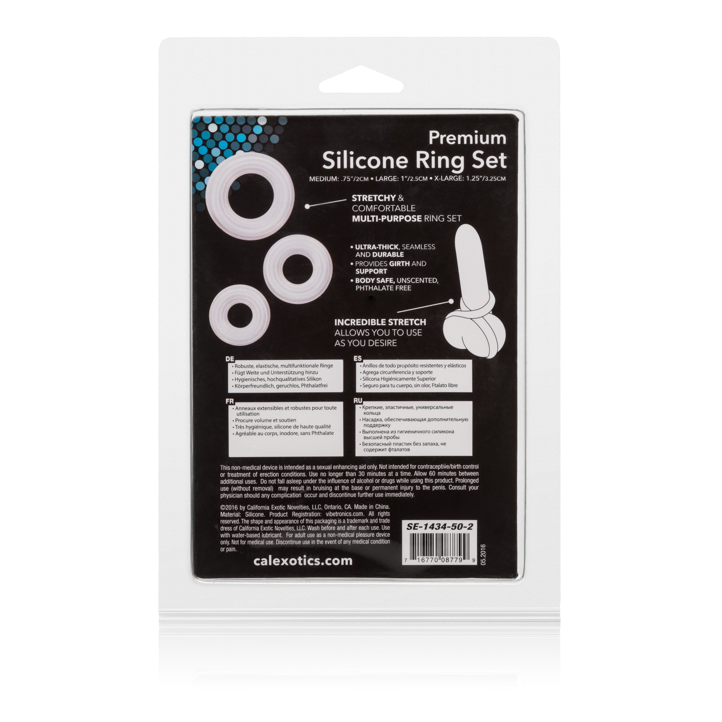 Premium Clear Silicone Ring Set - Medium, Large, XL Sizes COCK RING Set