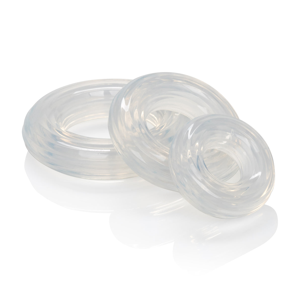 Premium Clear Silicone Ring Set - Medium, Large, XL Sizes > Cock Ring > Sets