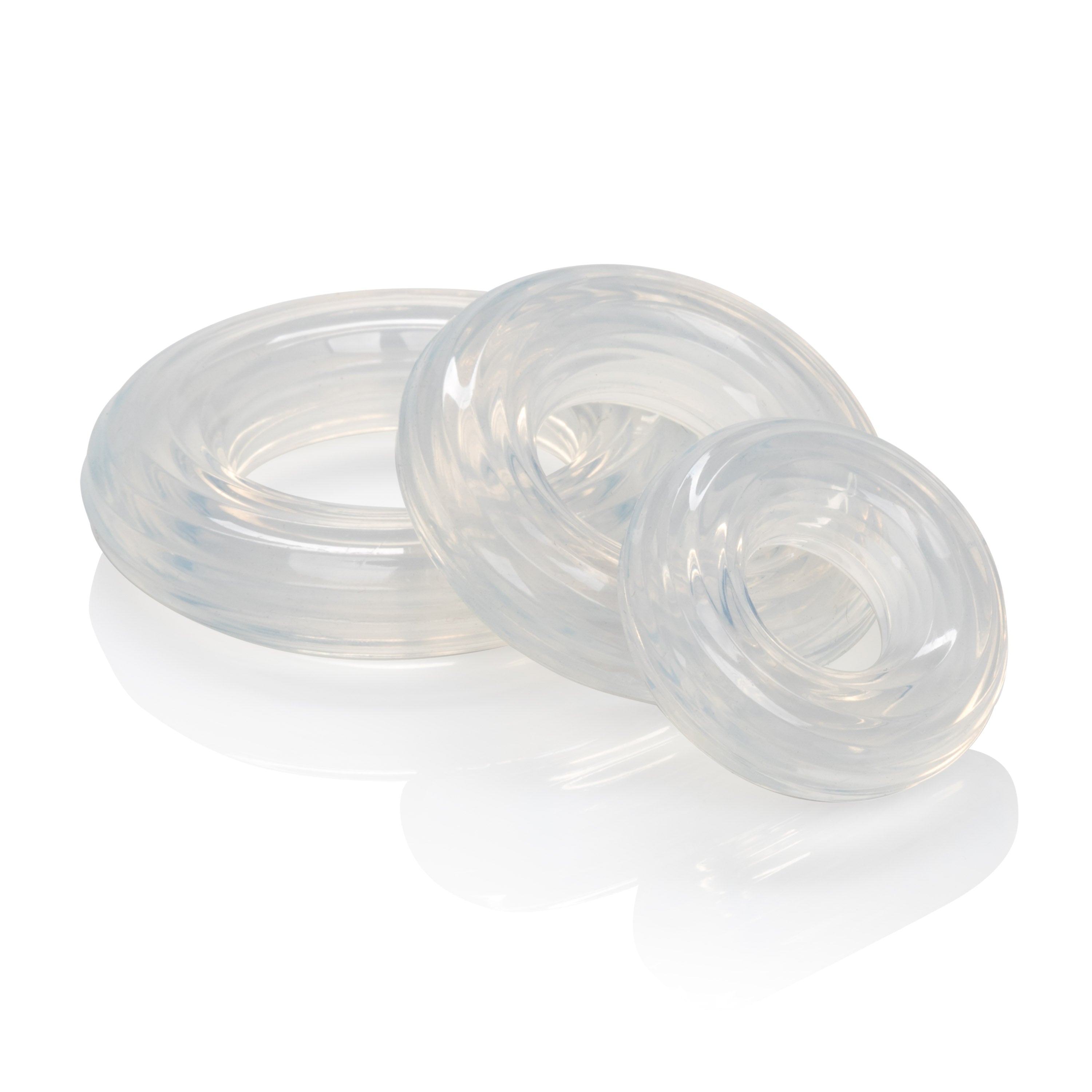 Premium Clear Silicone Ring Set - Medium, Large, XL Sizes > Cock Ring > Sets