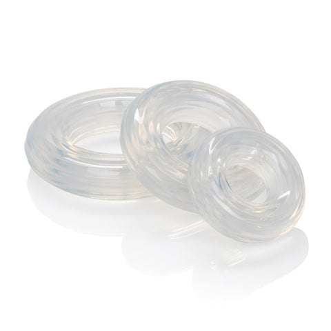 Premium Clear Silicone Ring Set - Medium, Large, XL Sizes COCK RING Set