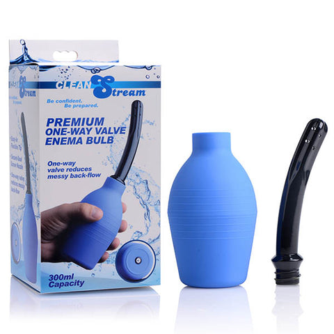 Premium One Way Valve Enema Bulb 300ml Blue 4.75 Inch Douches