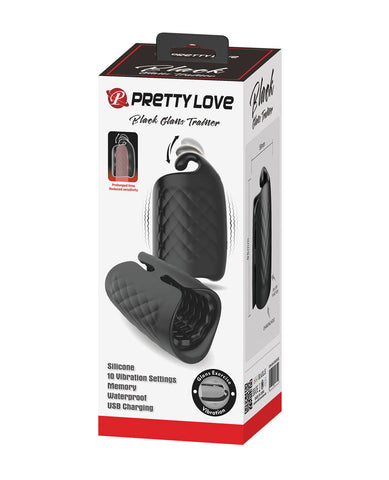 Pretty Love Black Glans Trainer Rechargeable Vibrating Toy Strokers - Auto