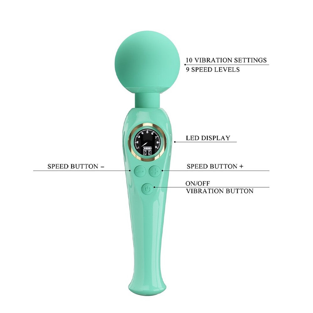 Pretty Love Skyler Wand with LED Display – Compact Powerful Wand Vibrator > Sex Toys > Massage Wands