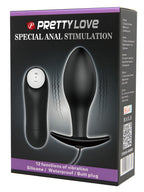 Pretty Love Bulb – Vibrating Body Safe Silicone Butt Plug Black > Anal Range > Vibrating Butt Plugs