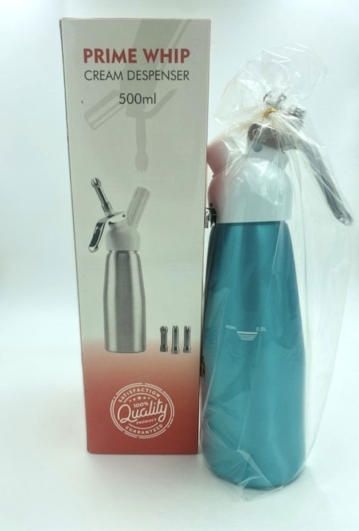Prime 500ml Whipped Cream Dispenser Compatible with 8 Gram N2O Cartridges - Kitchen Tool > Novelties > Candy & Edible Items