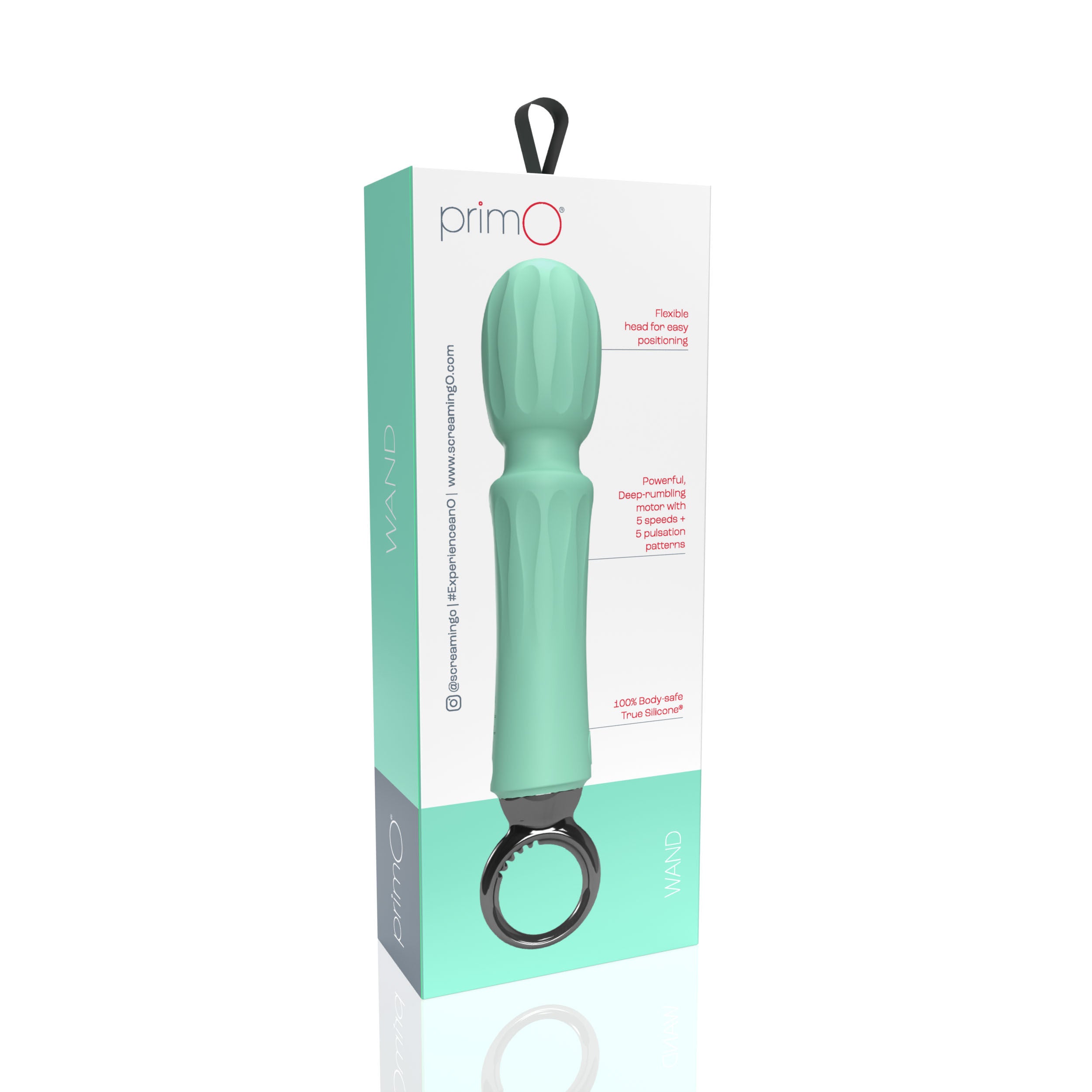 Primo Wand Rechargeable Vibe by Screaming O in Kiwi Color Vibrators