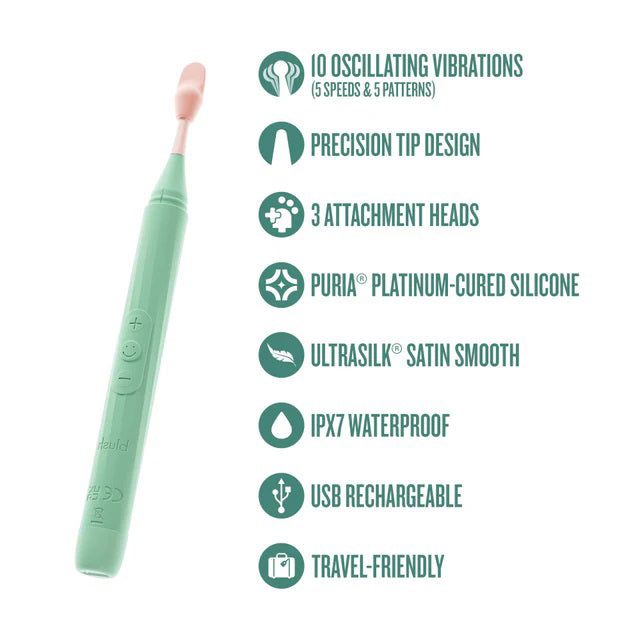 Blush Sage (Green) – Luxury Oscillating Wand Vibrator > Vibrators > Ladies > Clitoral Vibrators and Stimulators